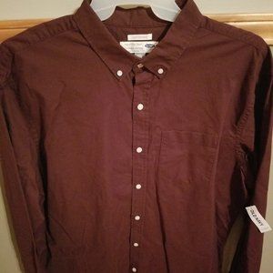 Old Navy, XXL, Long Sleeve, Oxford, Ron Burgundy